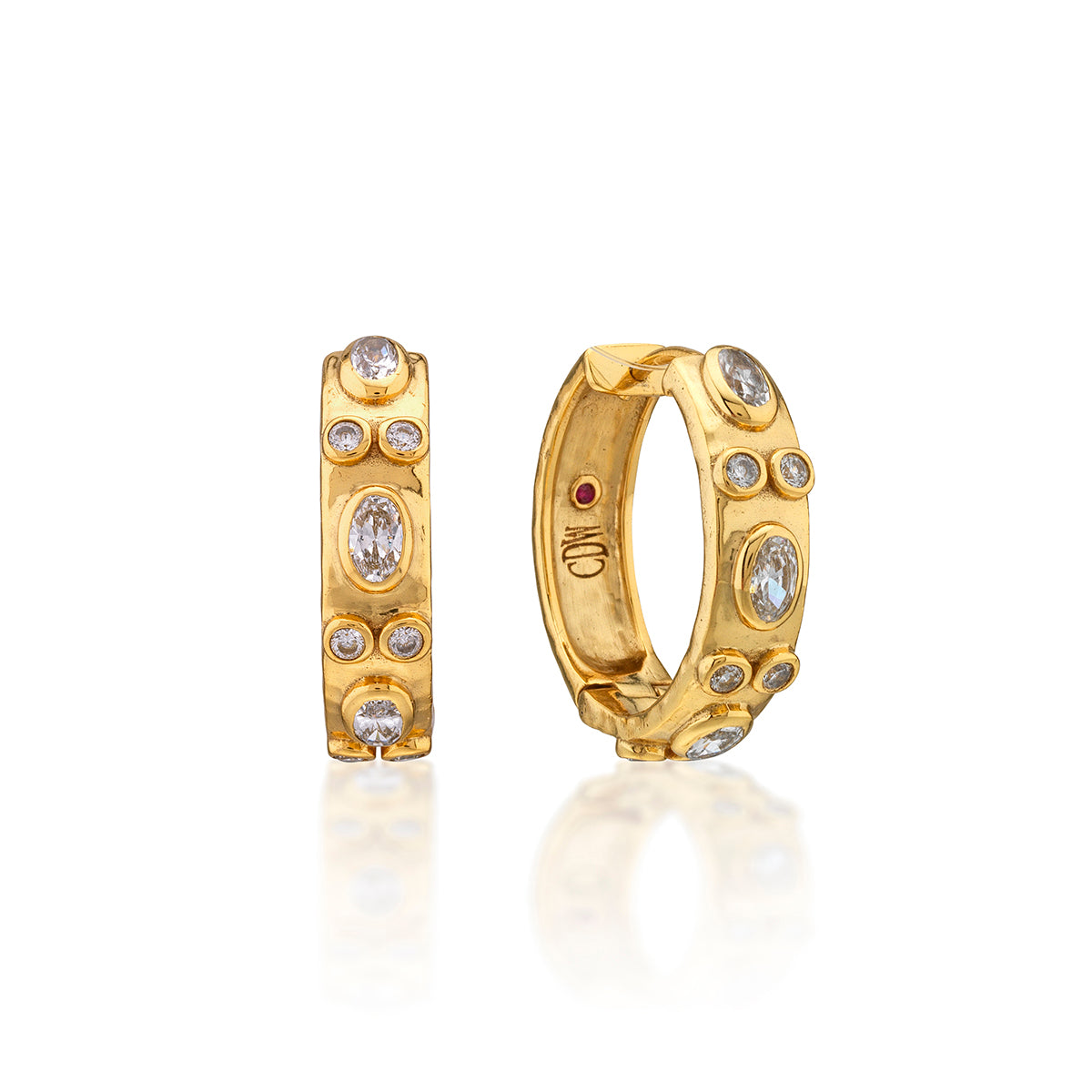 Clear CZ Maharani Huggie Hoops