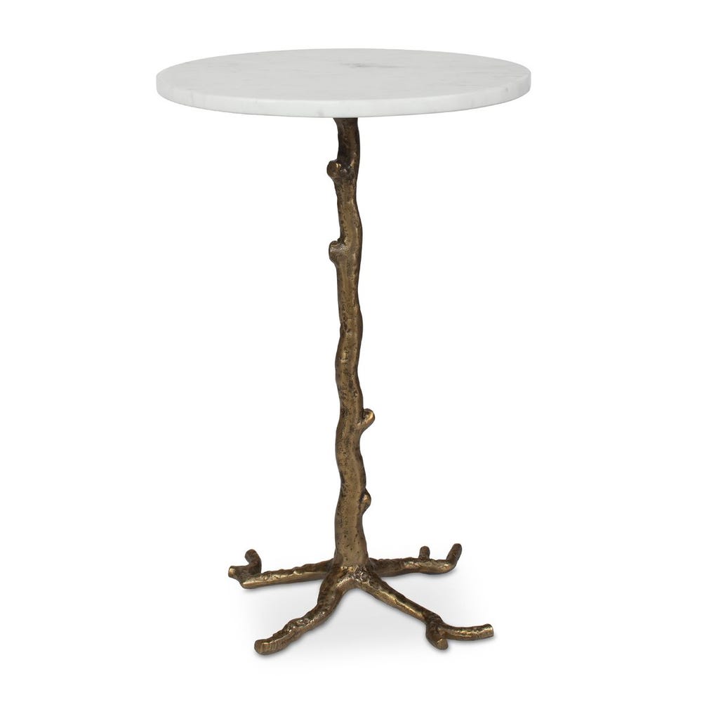 Branch-Like Table with Marble Top