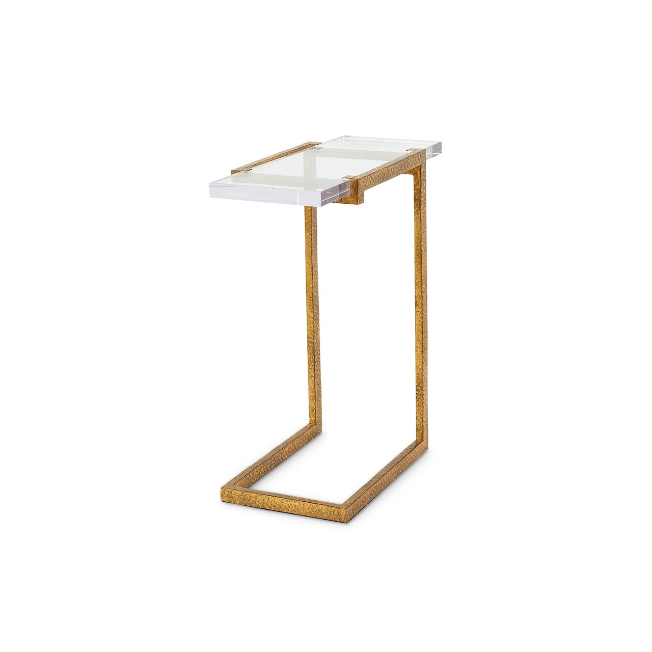 Gold Leaf & Acrylic Narrow Accent Table