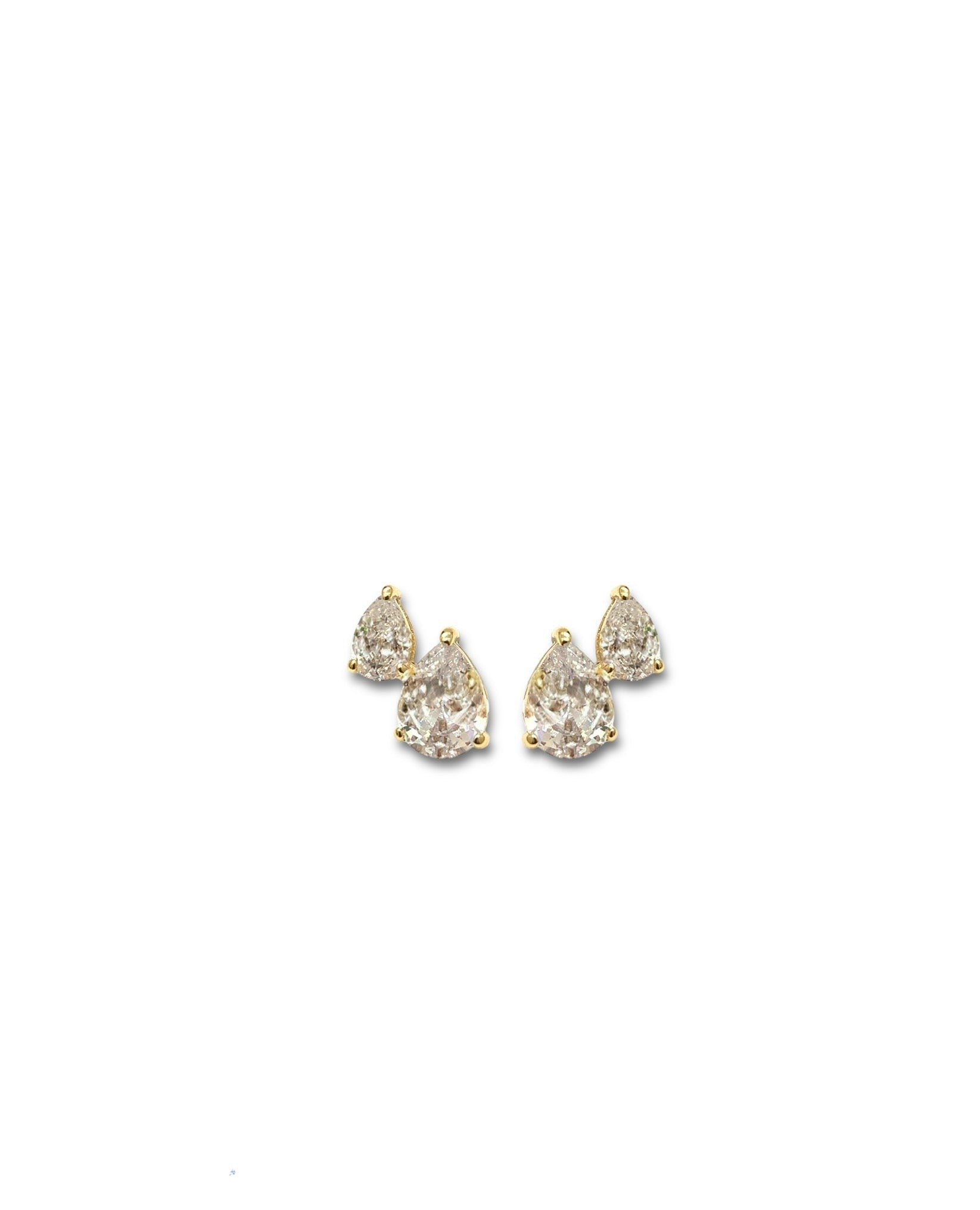 Mila Pear Cut Double Studs