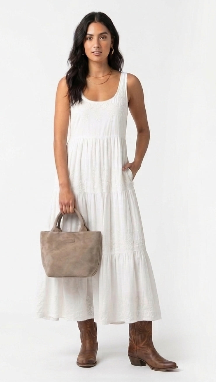 Mini Taupe Suede Tote Bag