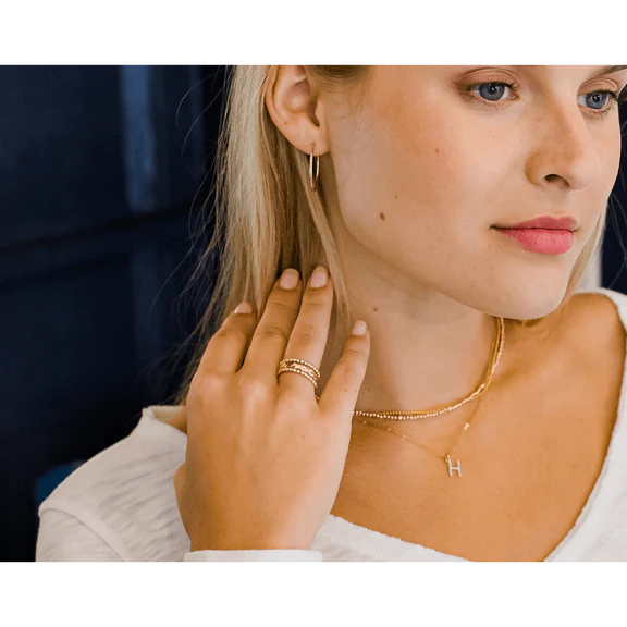 "S" 14K Gold & Diamond Initial Necklace