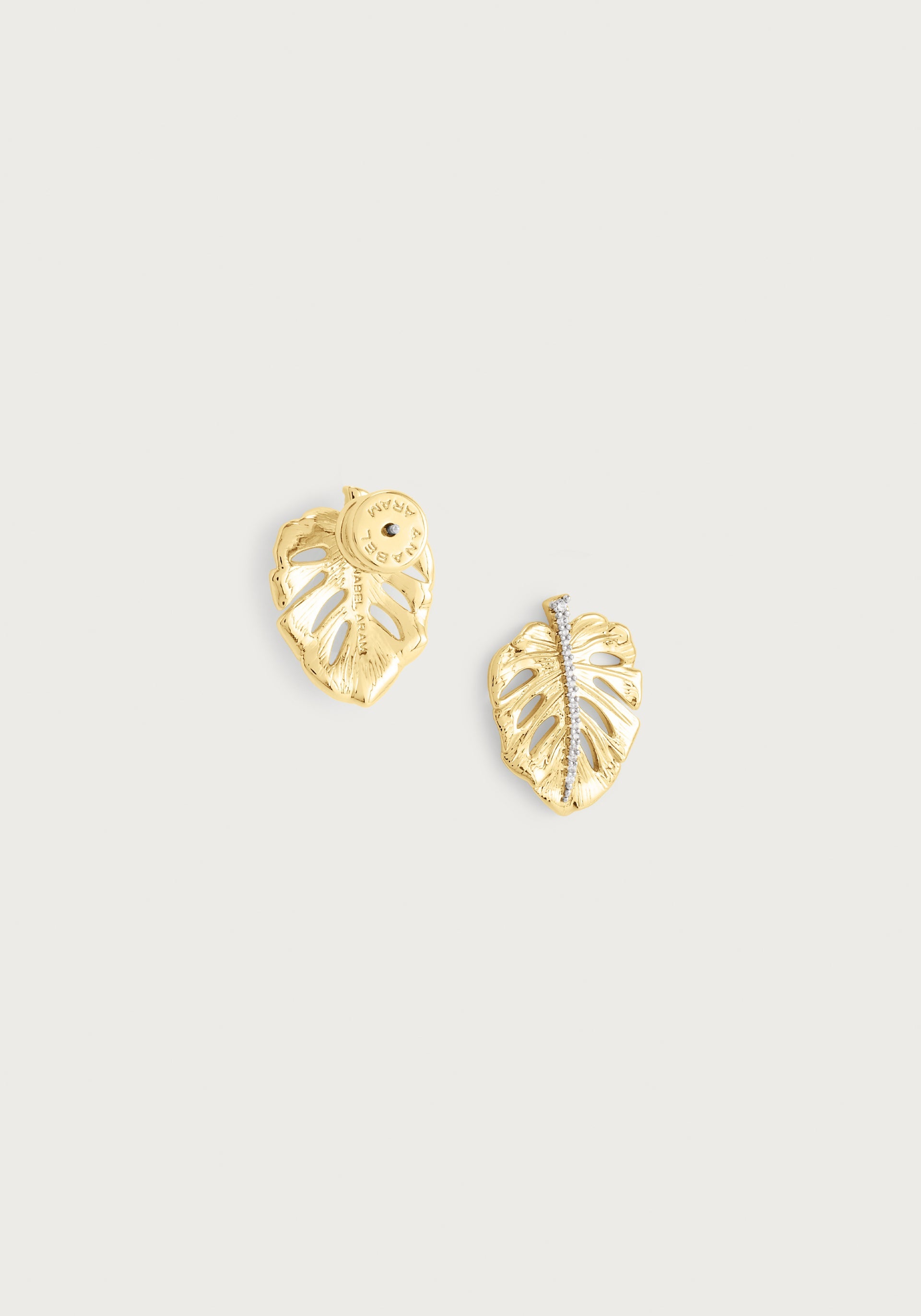 Small Monstera Palm Earrings