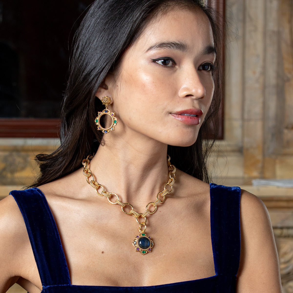 Multi Color Contessa Dangle Earrings