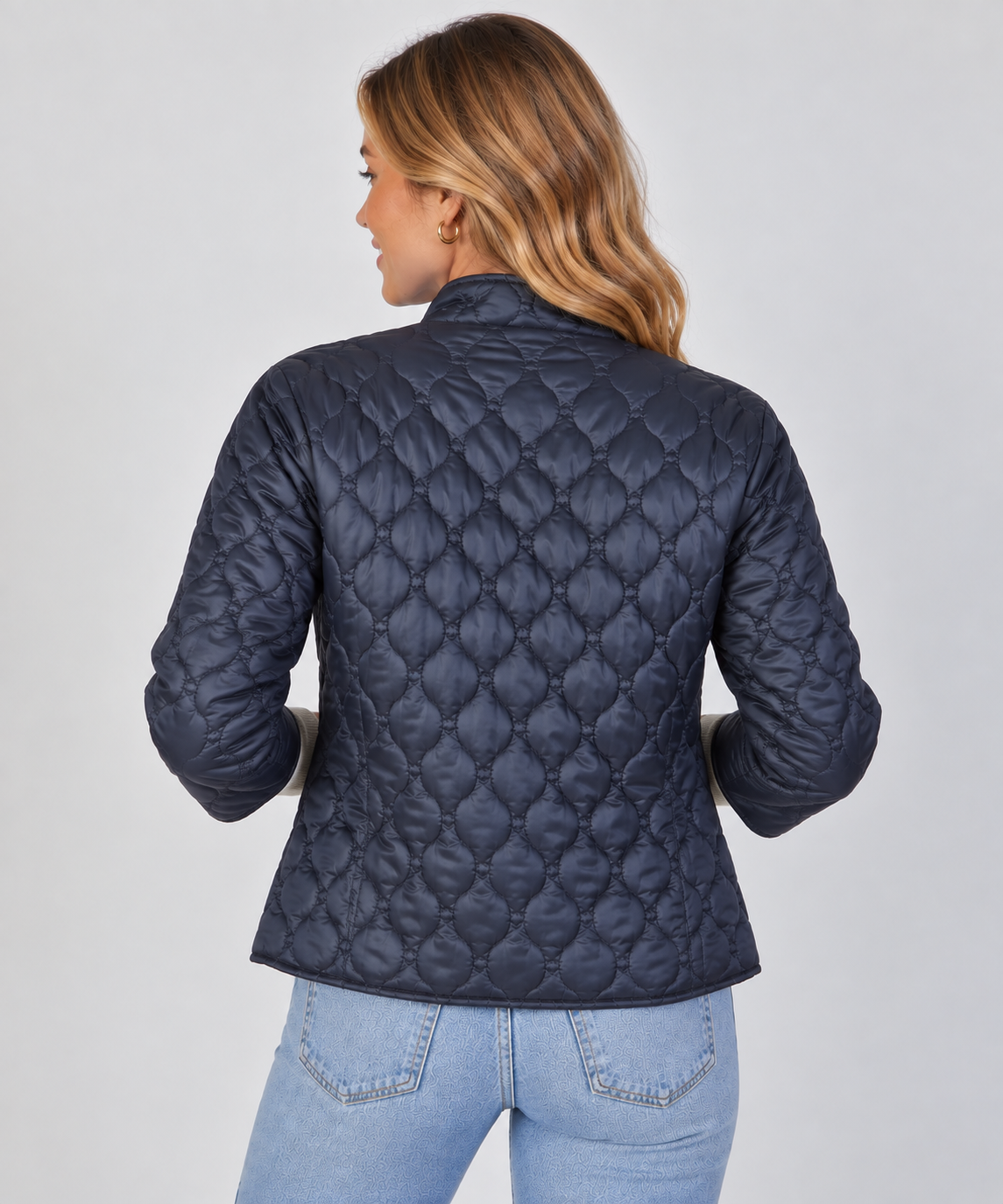 Navy 3/4 Sleeve Jacket