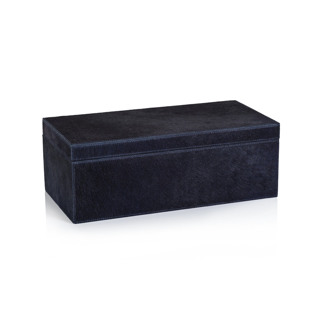 Large Navy Hair on Hide Box
