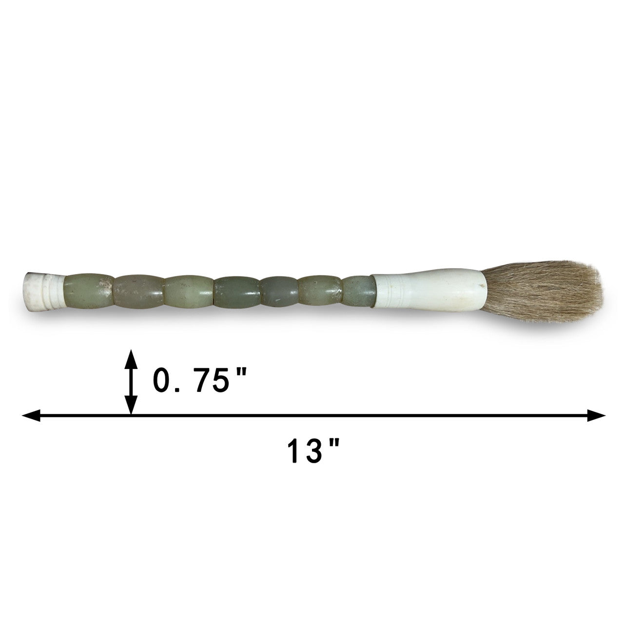 Green Drum-Shaped Calligraphy Brush