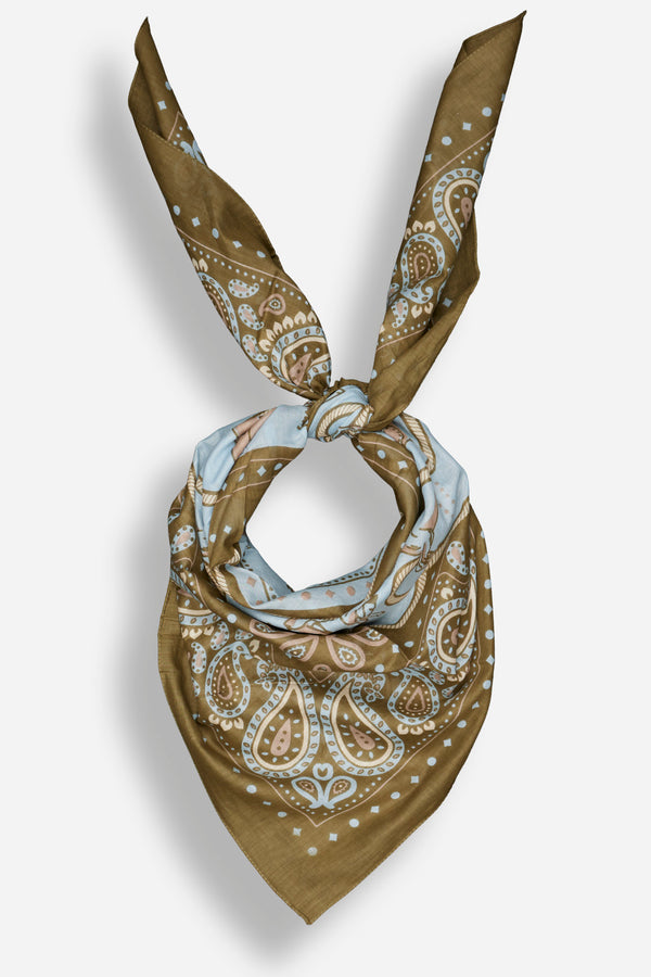 Olive Rodeo Cotton Bandana Scarf