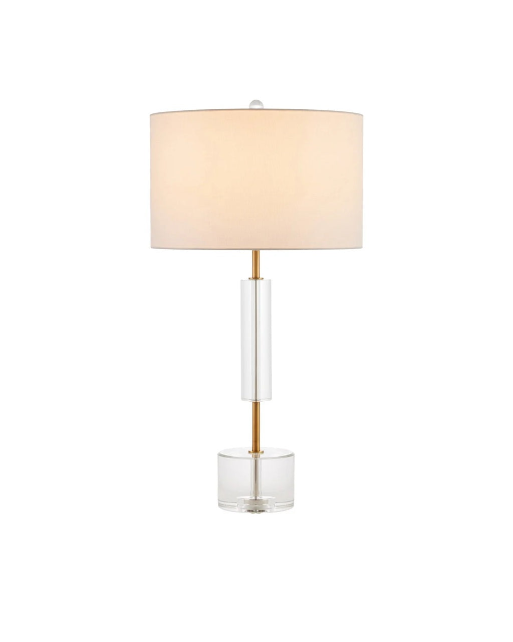 Optic Crystal & Brass Lamp