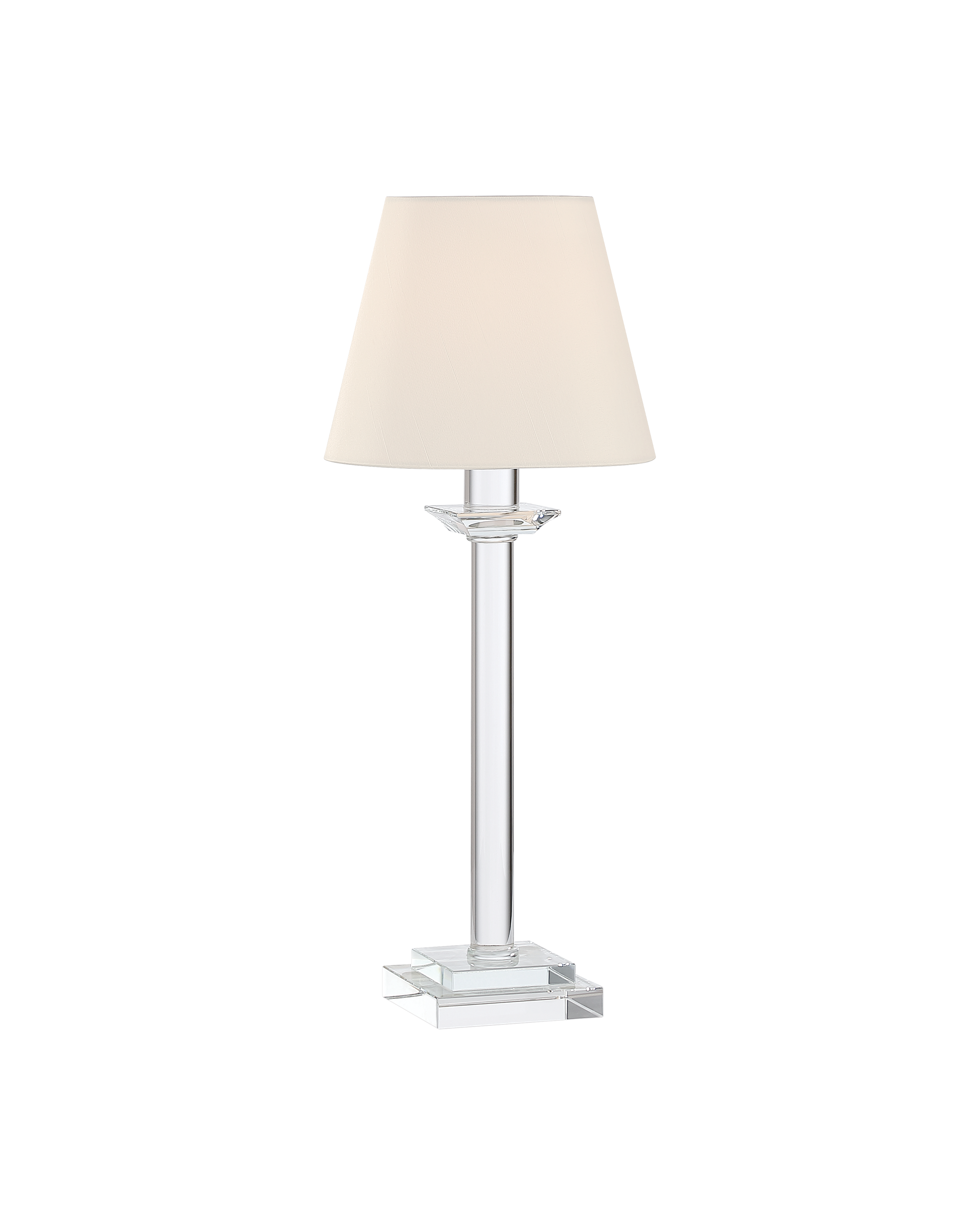 Thin Optic Crystal Lamp on Stacked Base