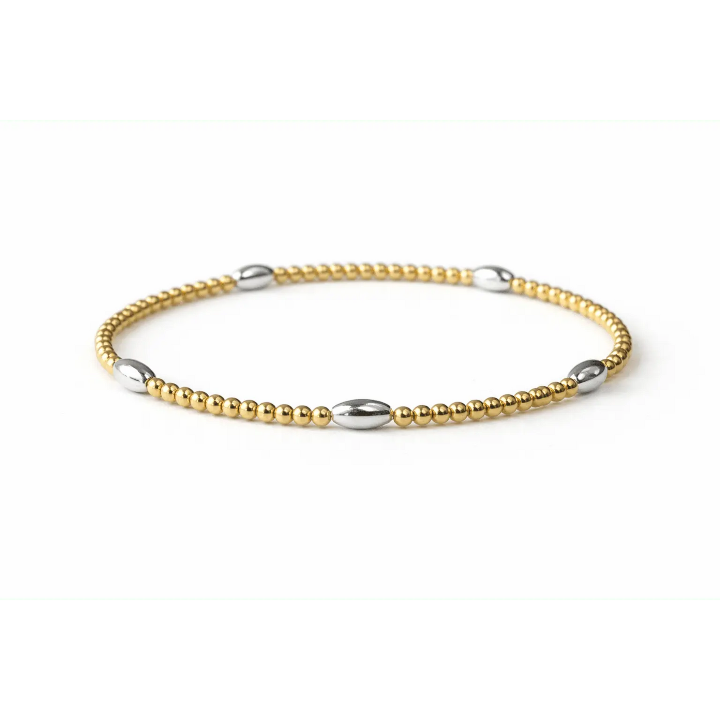 Oval Silver & Gold Bracelet