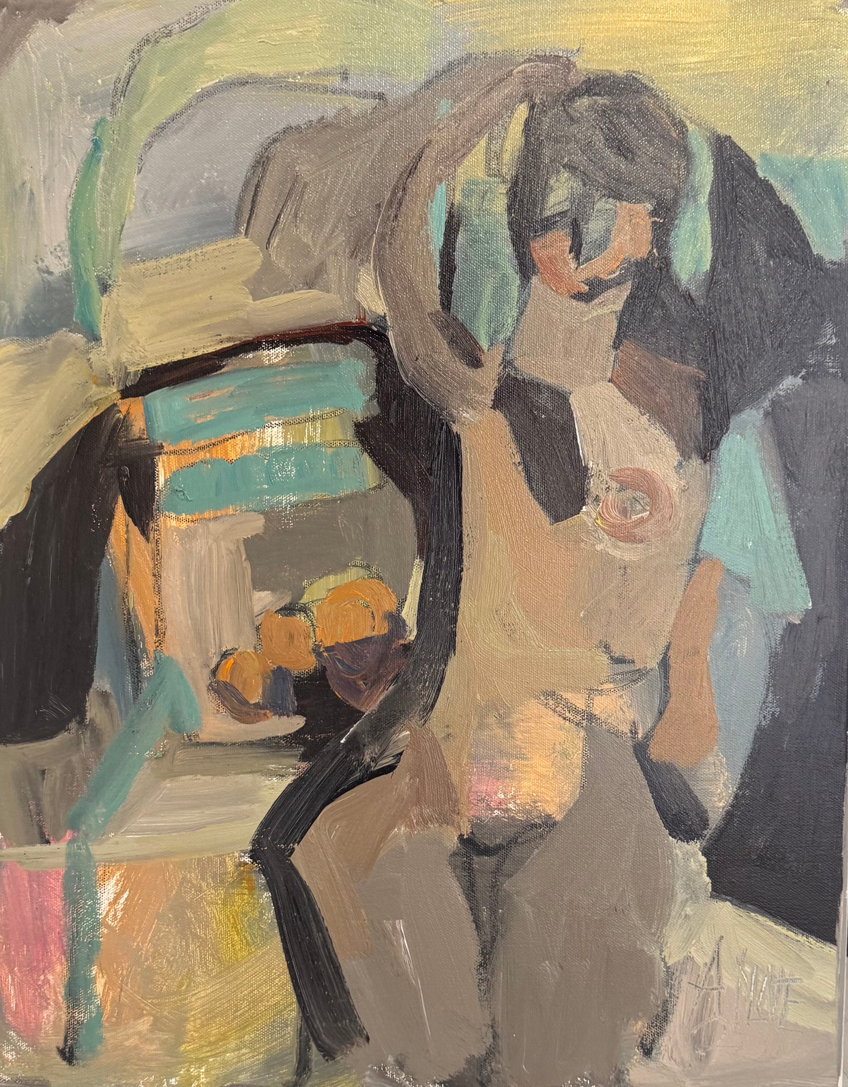 Anne Darby Parker - Orange Dance (20 x 16)