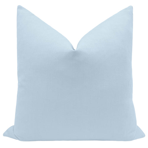 Powder Blue Linen Pillow 22x22