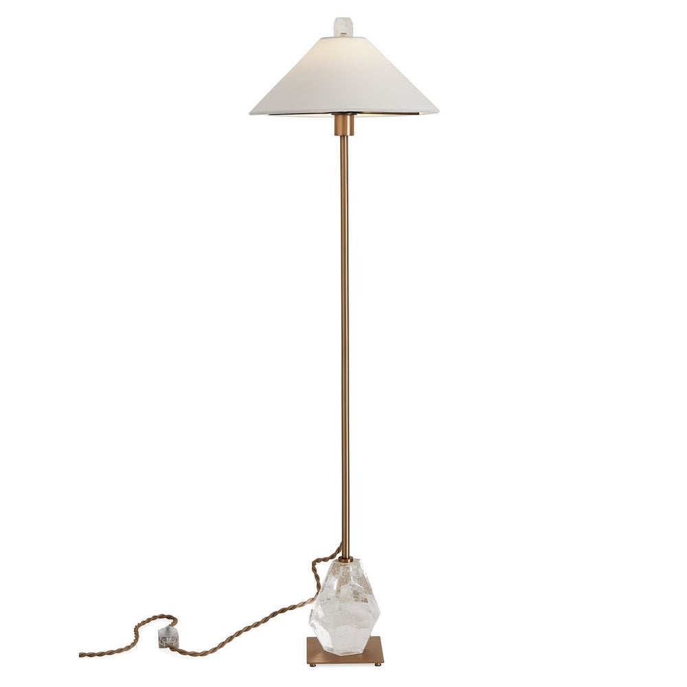 Quartz & Brass Buffet Lamp