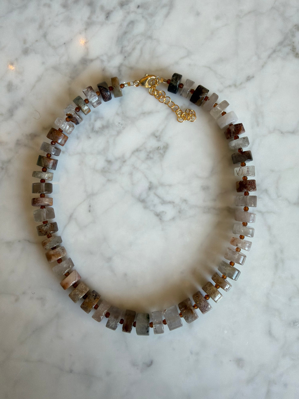 Quartz & Jasper Beaded Necklace