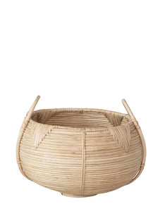 Large Rattan Basket with Handle