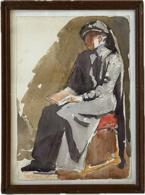 Heritage - Reading the Paper (13 x 9.5) - RESERVED