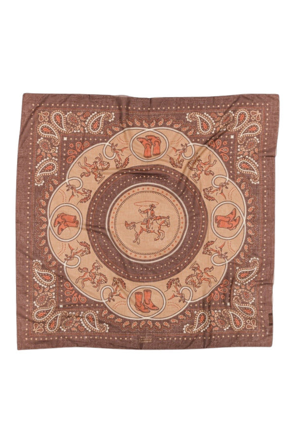 Rodeo Cappuccino Cotton Bandana Scarf