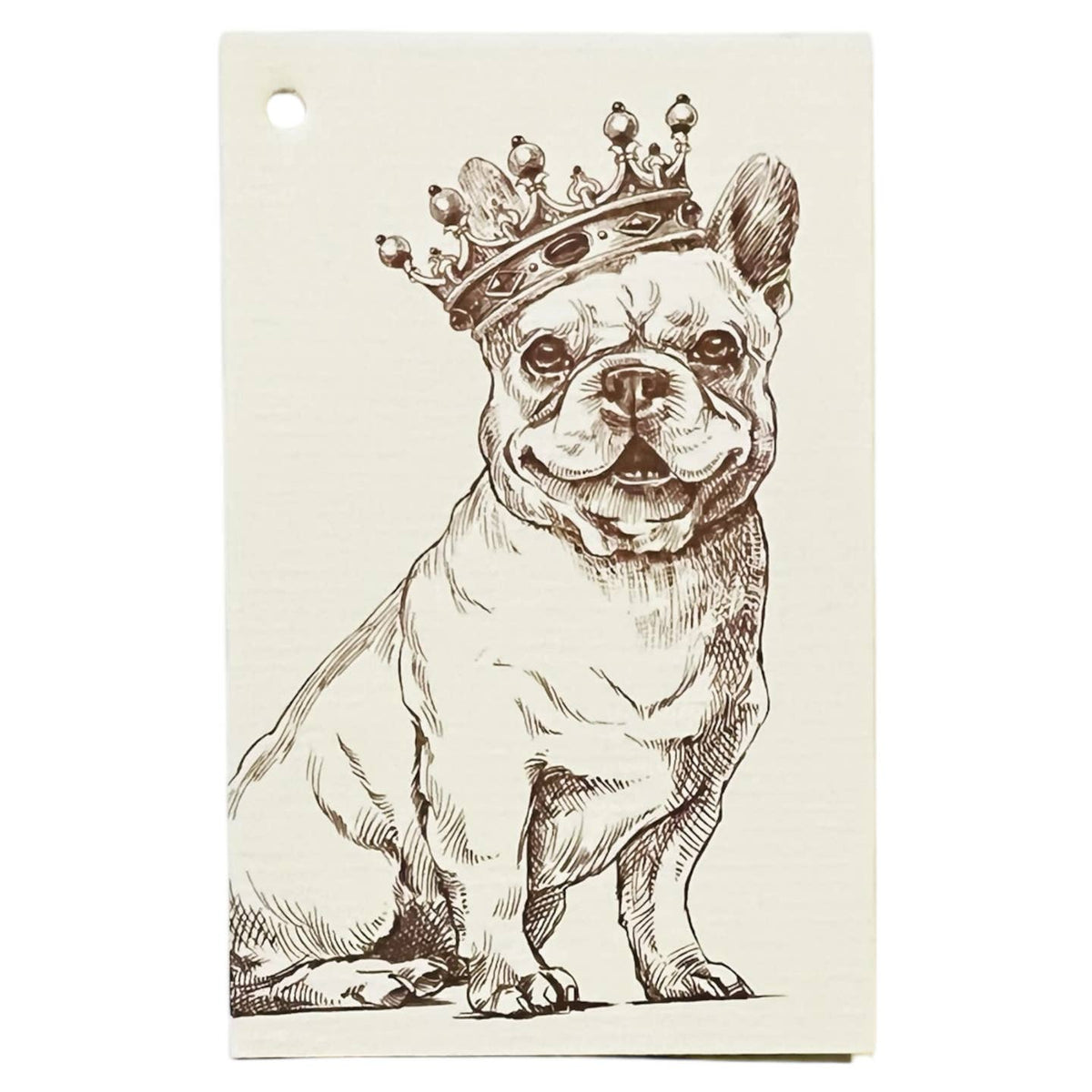 Royal French Bulldog Gift Tags