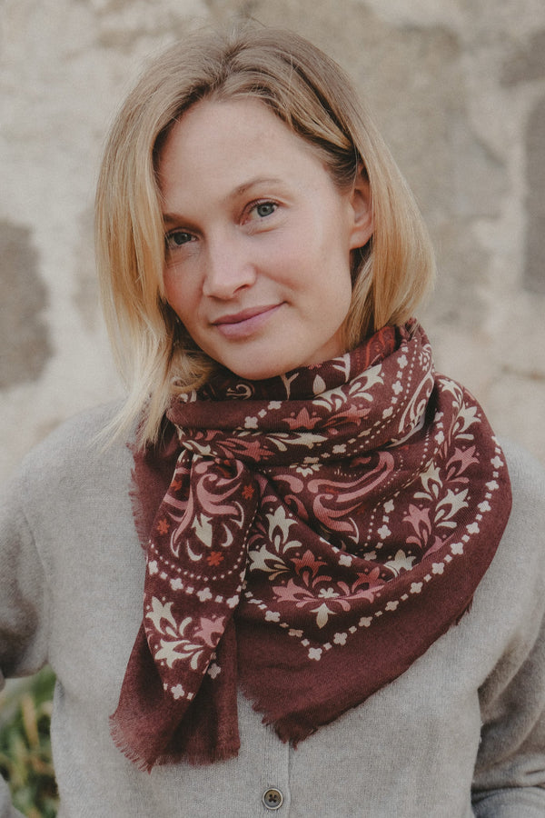 St Emilion Bandana Cashmere Scarf