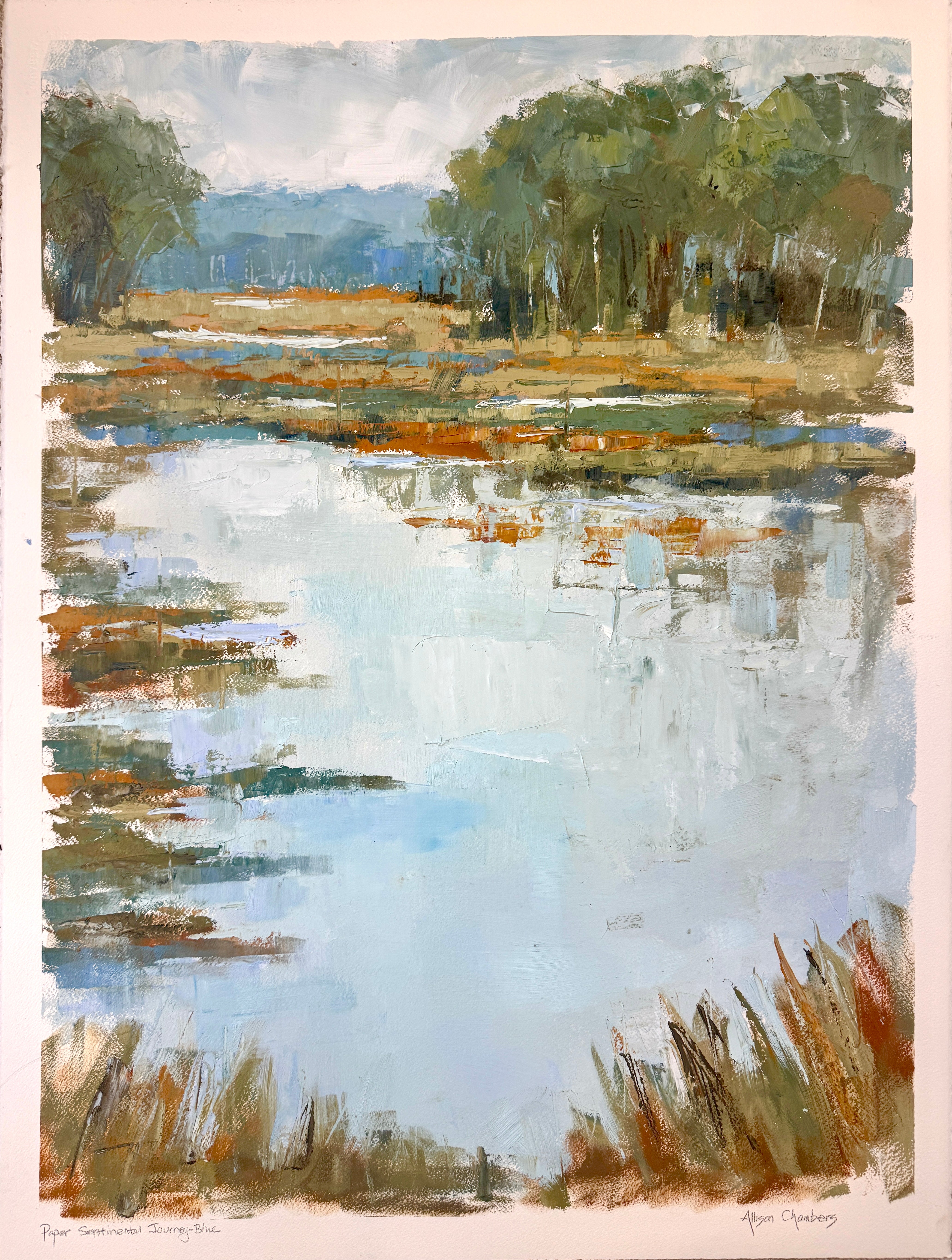 Allison Chambers - Sentimental Journey Blue (30 x 23)