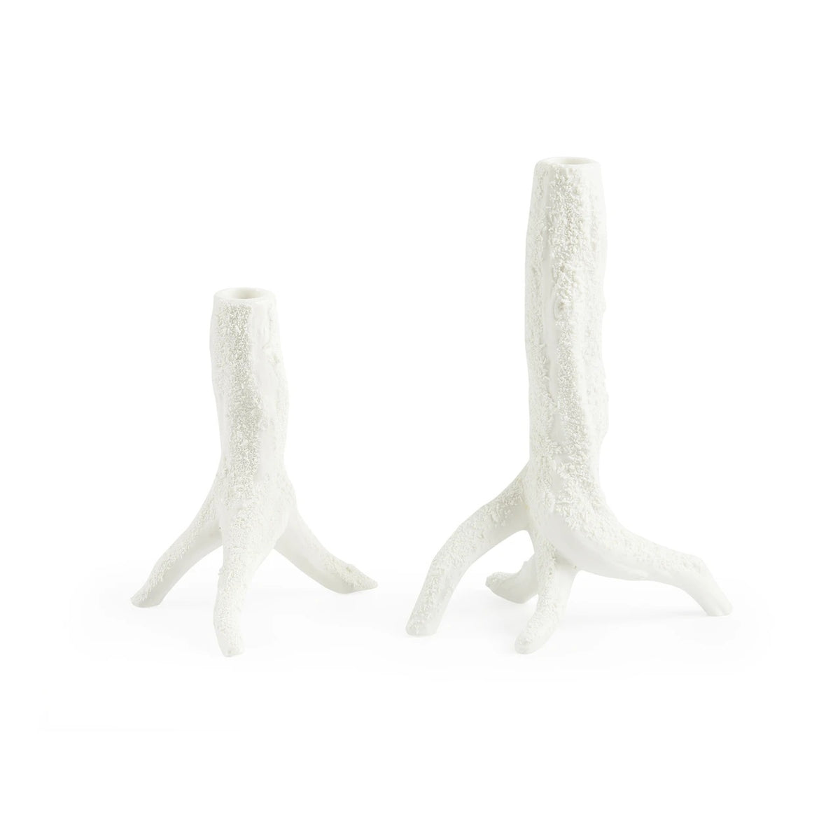 S/2 Blanc de Chine Candlesticks