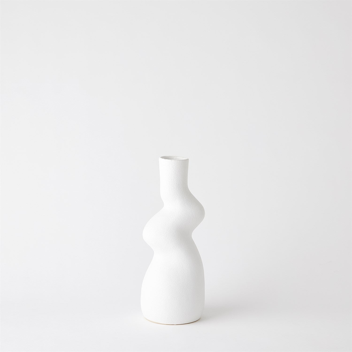 Small White Crooked Vase