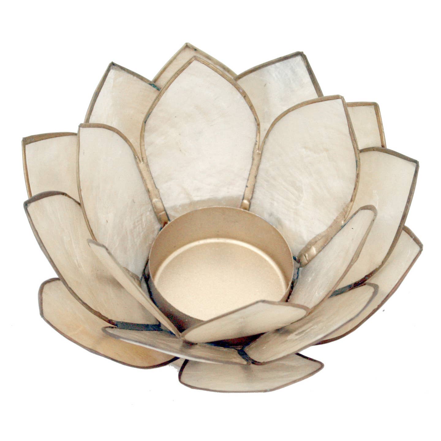 Capiz Lotus Tealight Candle Holder