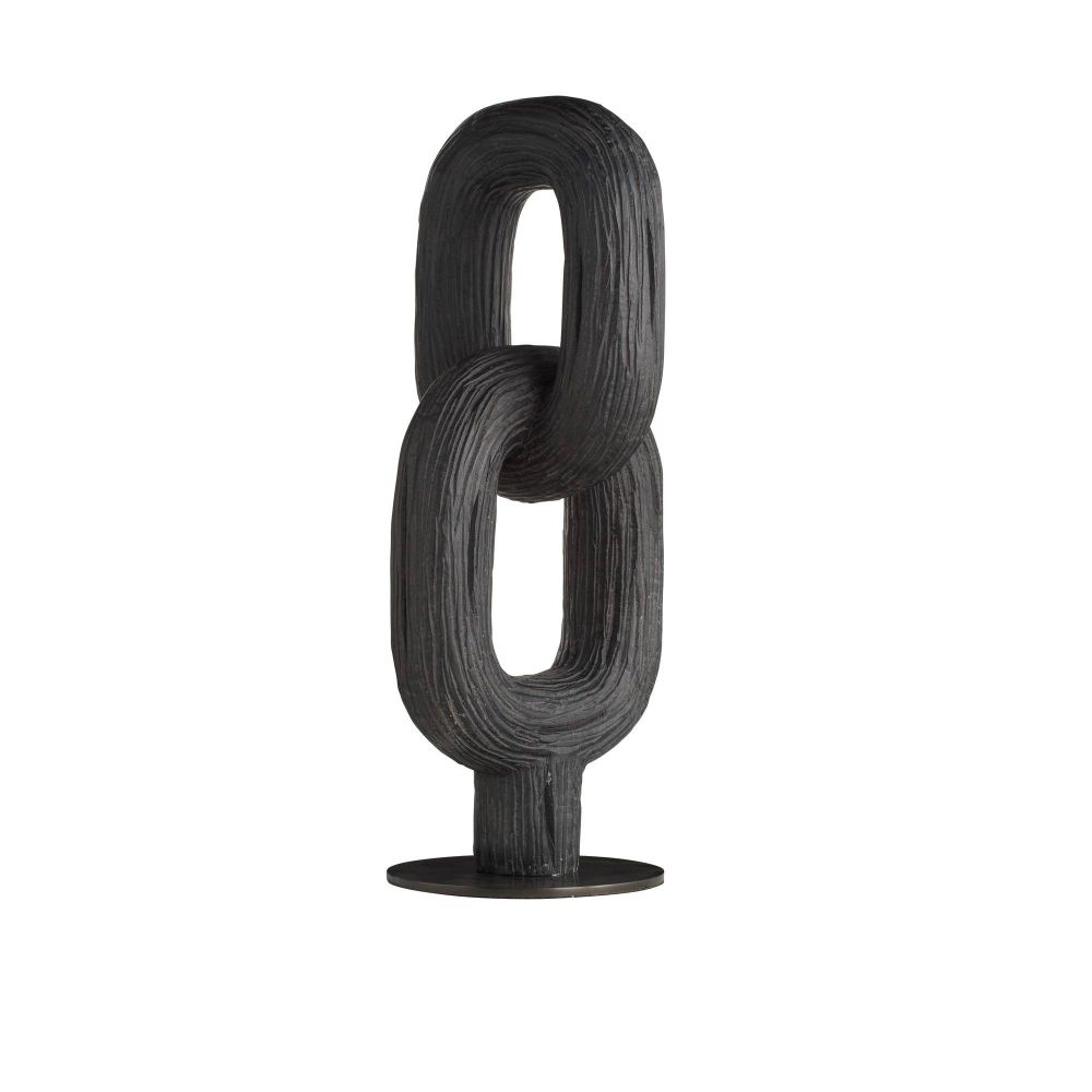 Tall Black Link Sculpture