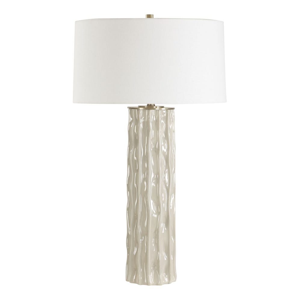 Taupe Gray Wavy Ridge Lamp