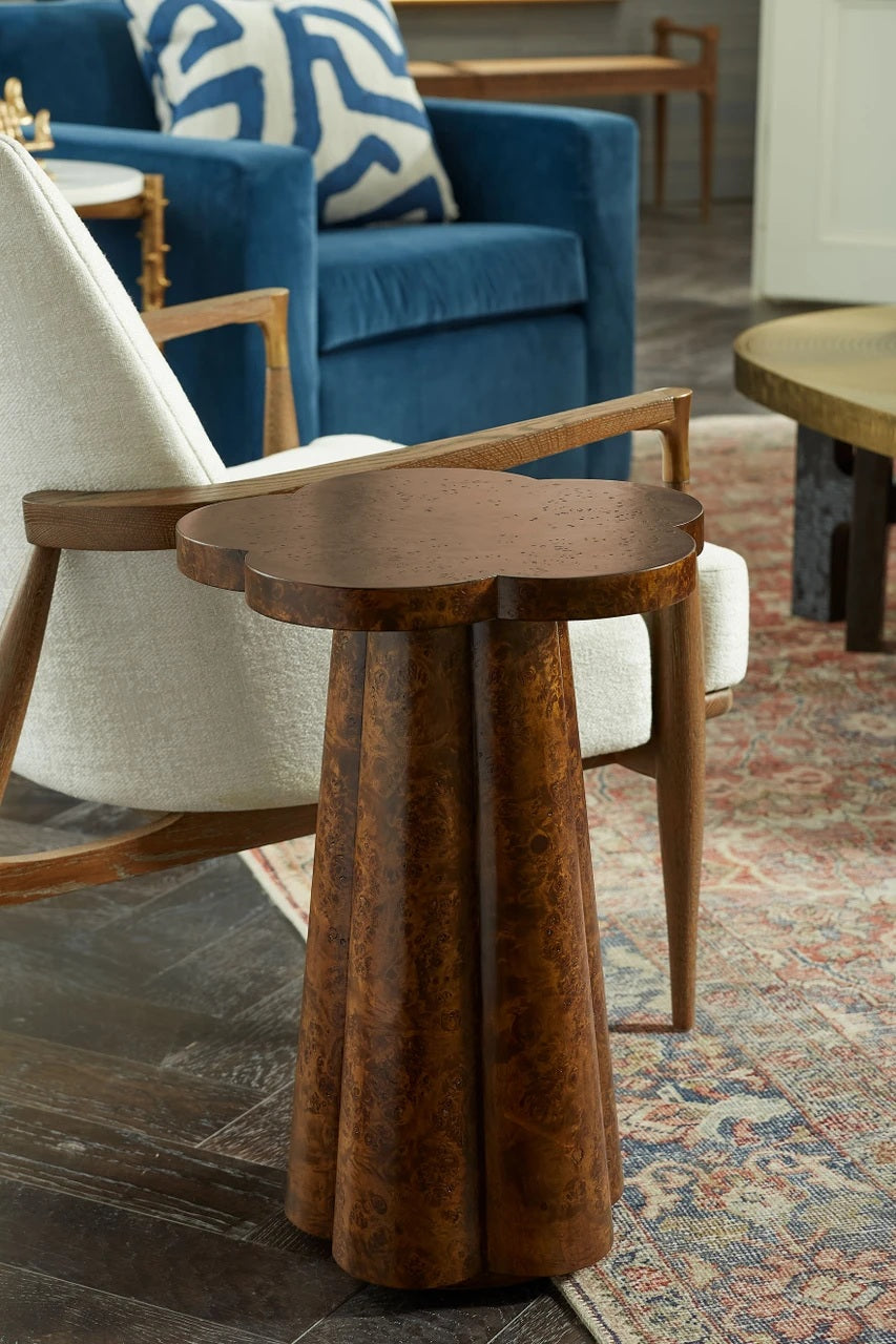 Walnut Burl Accent Table