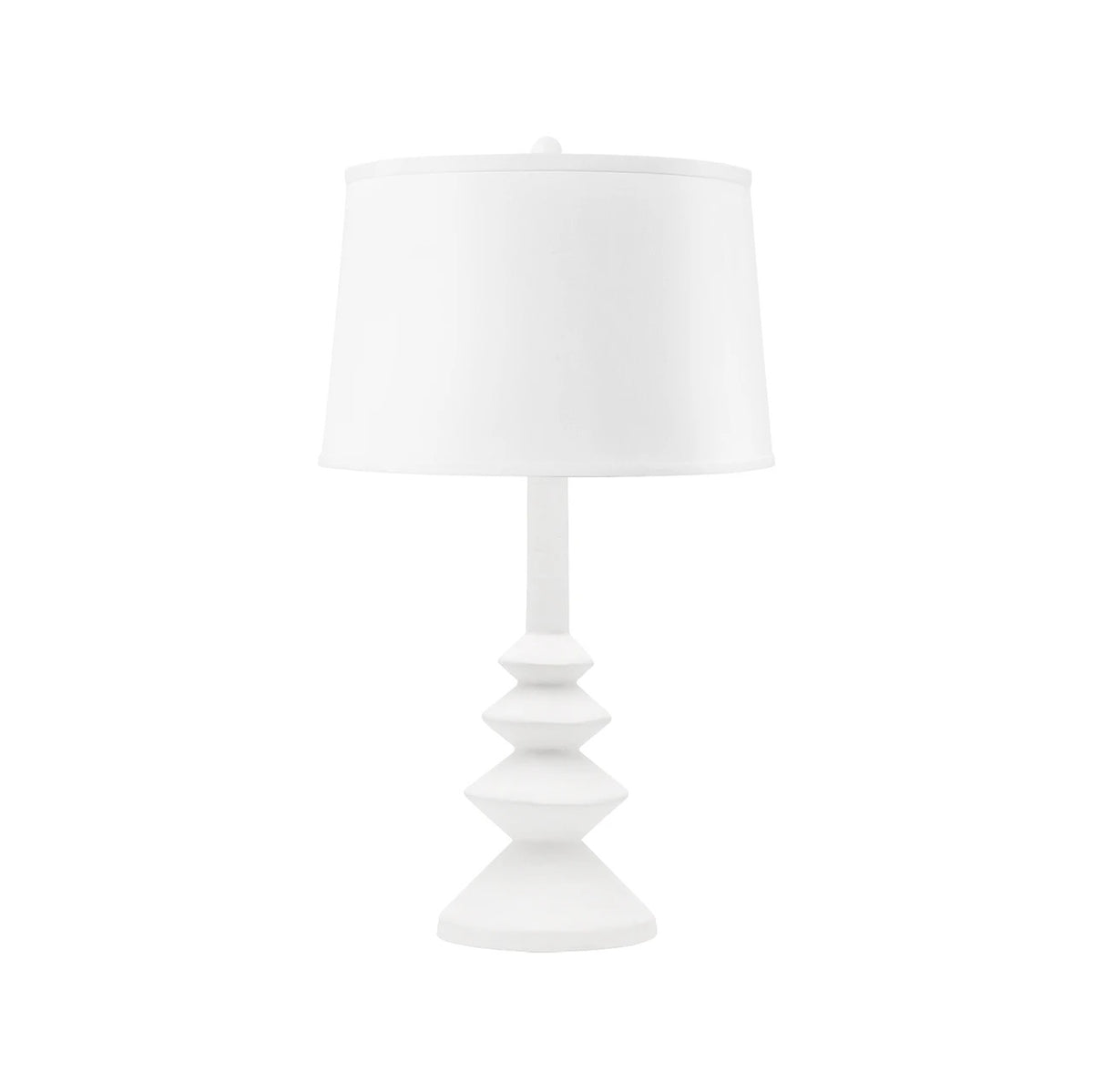 White Geometric Totem Lamp