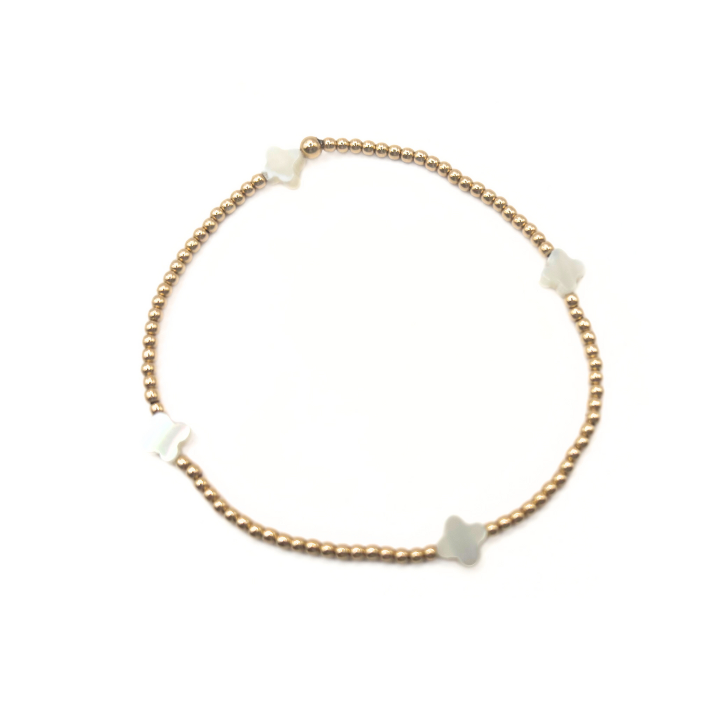 White Mother of Pearl Clover Bracelet
