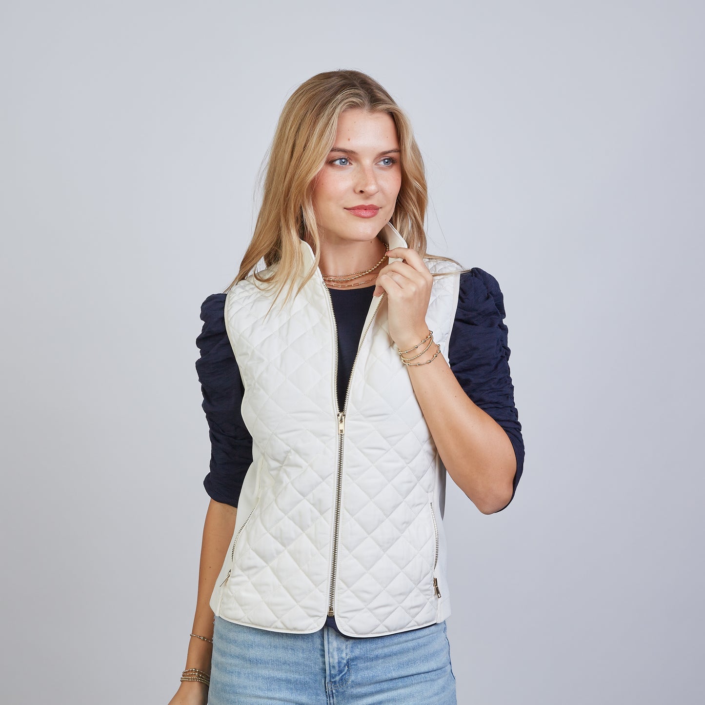 White Puffer Vest