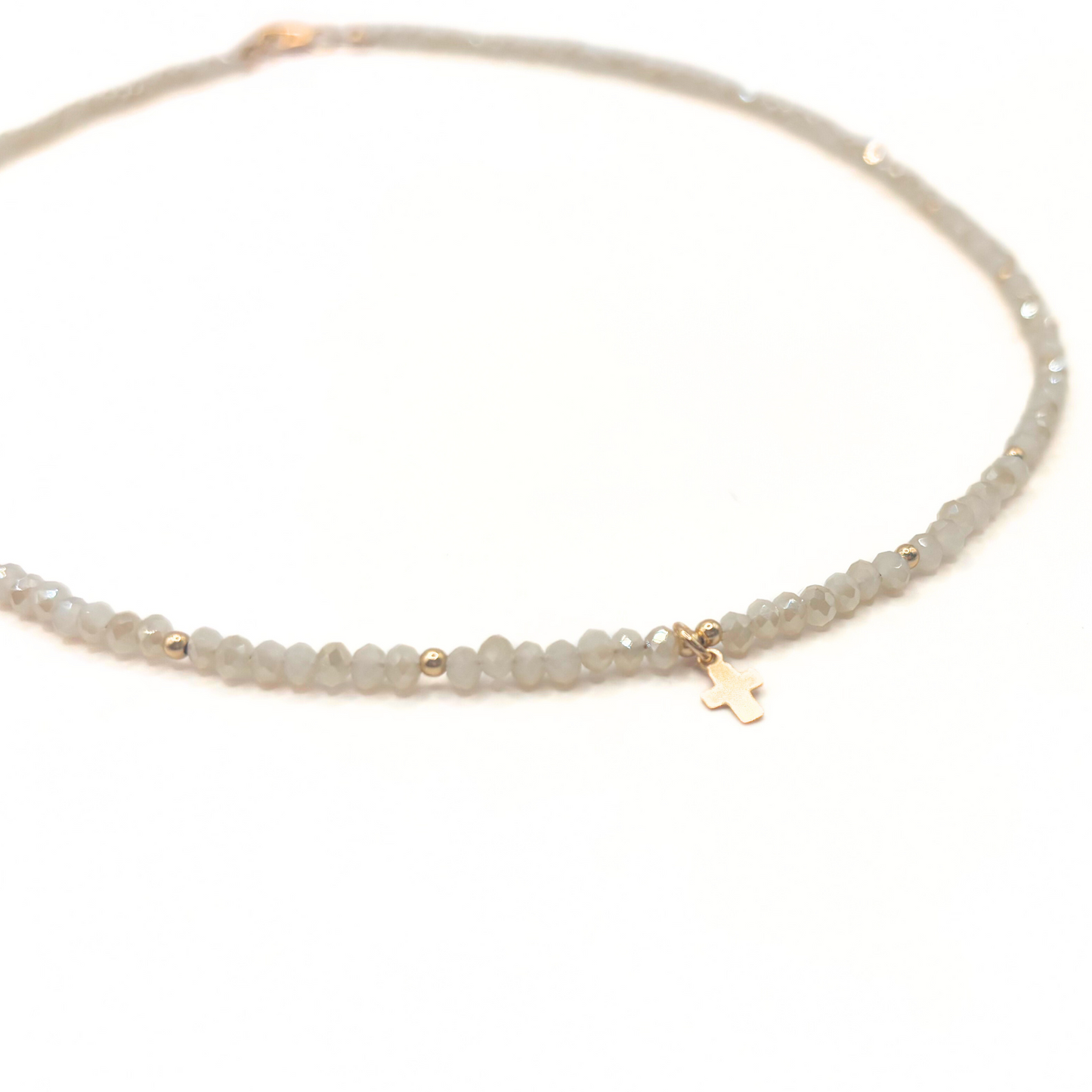 Winter White Little Luxe Cross Necklace