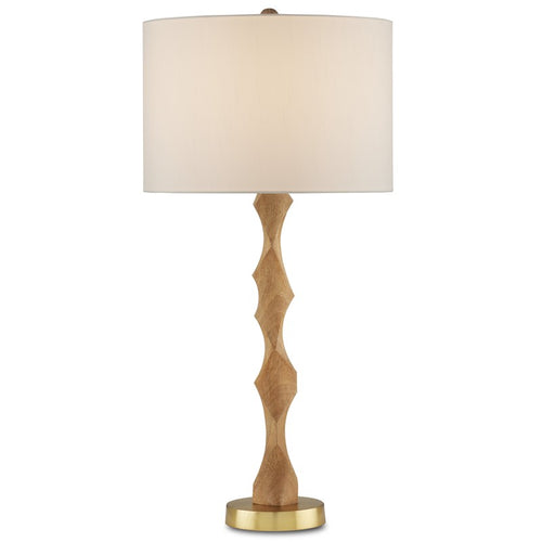 Wood Undulant Table Lamp