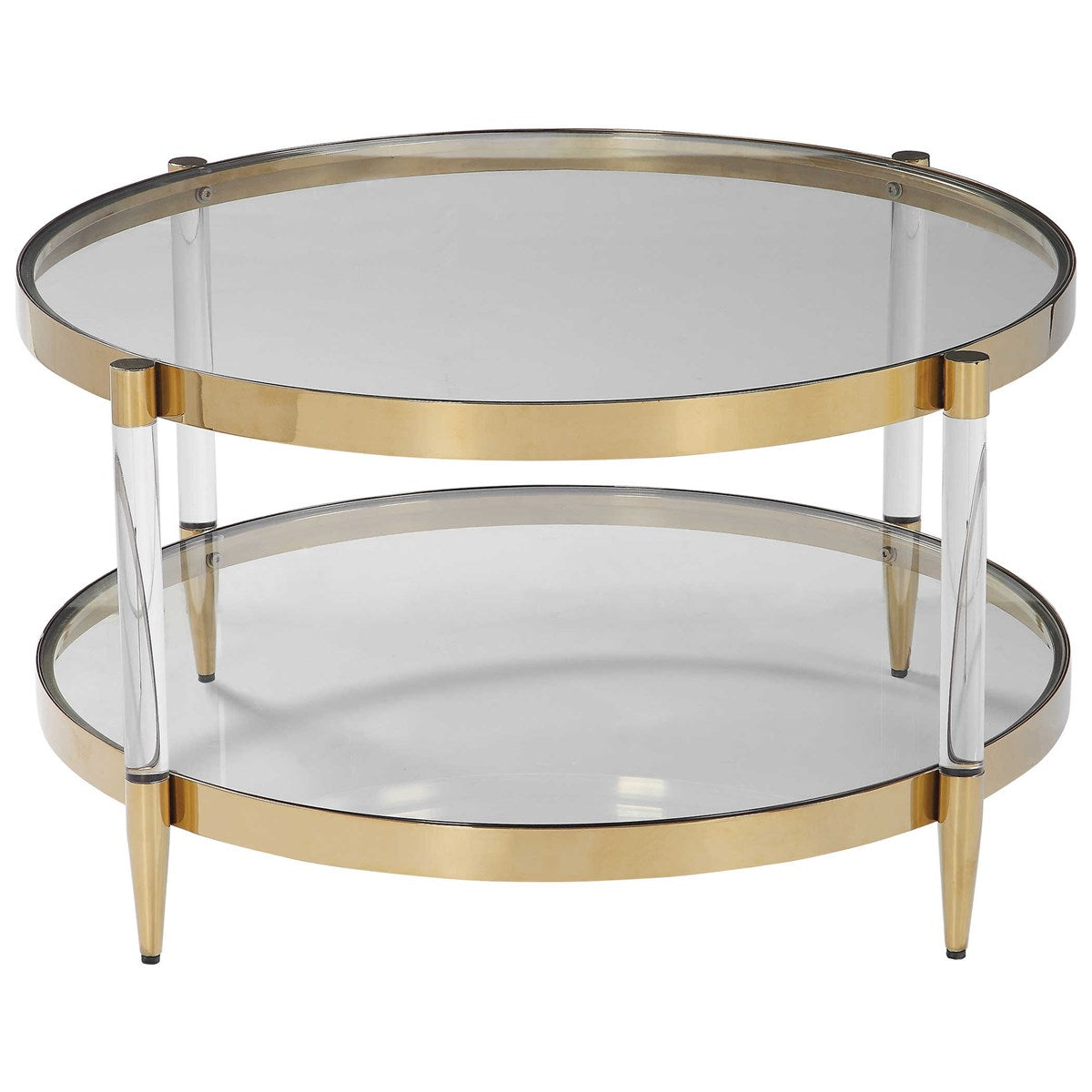 Glam Round Glass Coffee Table