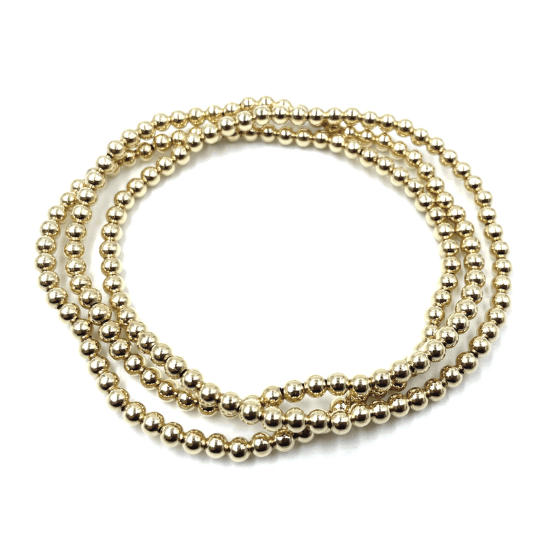3-Stack 14KGF Karma Bracelet