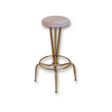 Load image into Gallery viewer, Vintage Brass Swivel Barstool