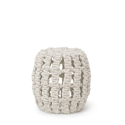 Natural Cotton Woven Stool