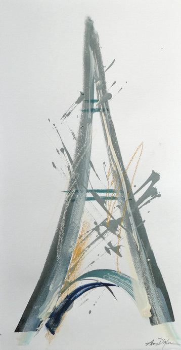 Amy Dixon - Eiffel Tower (grays) (26 x 13)