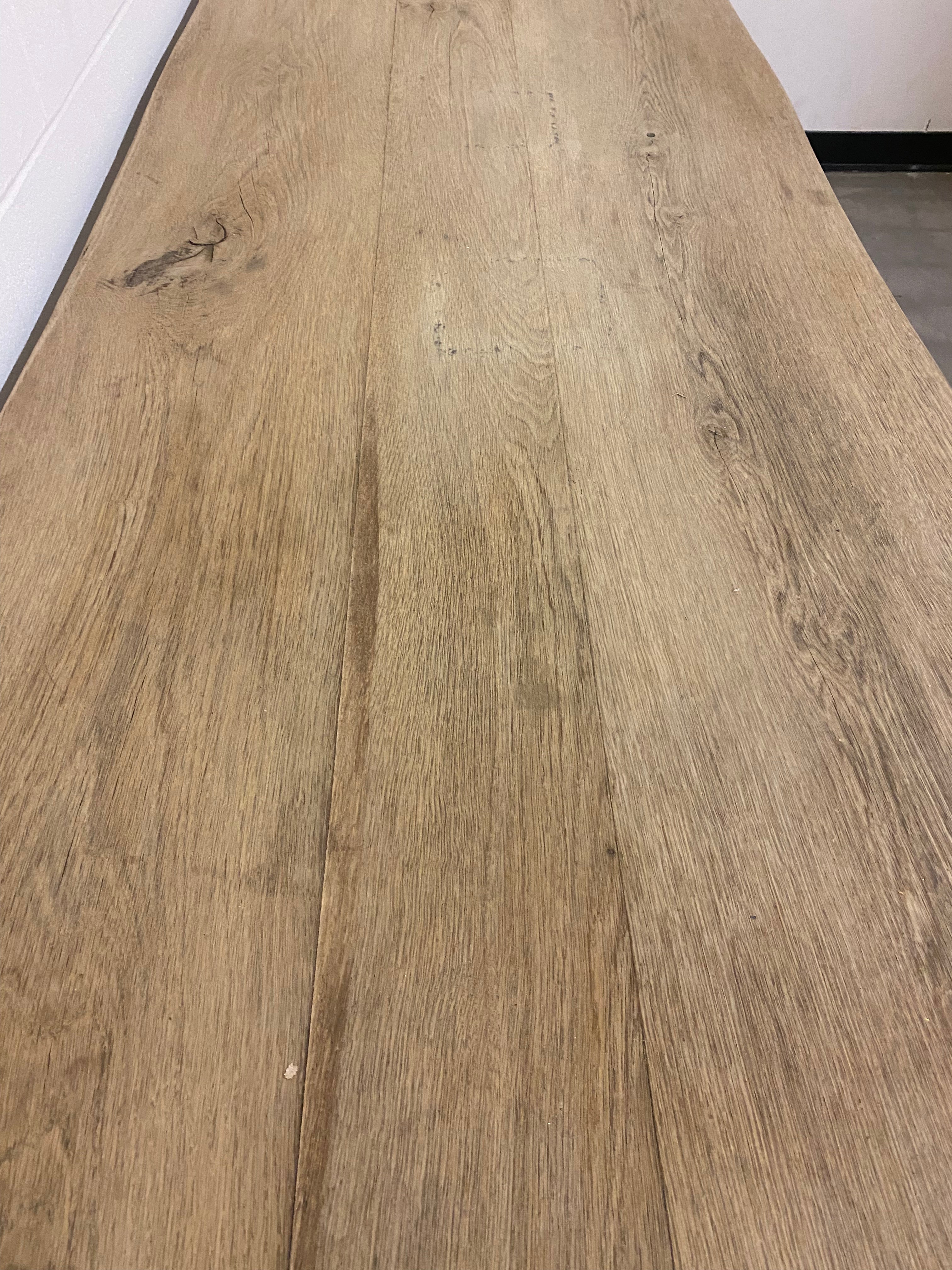 Oak Table with Iron 87x33x29H