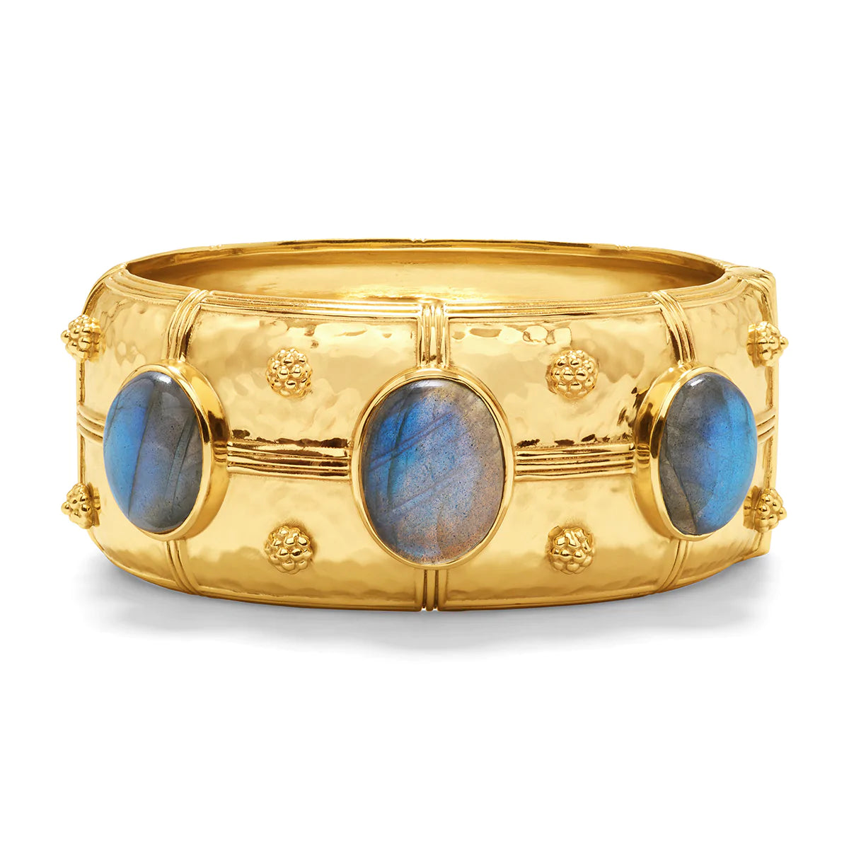 Grande Gold & Labradorite Cleopatra Hinged Bangle