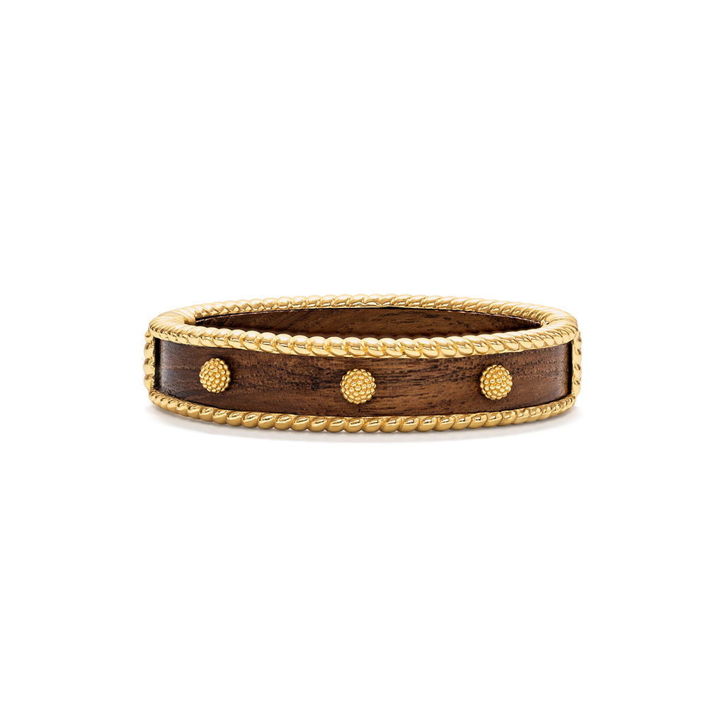 Teak Berry Small Hinged Cuff