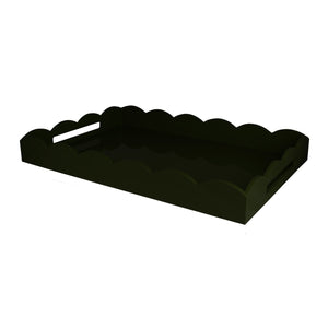 Black Scalloped Tray 26" x 17"