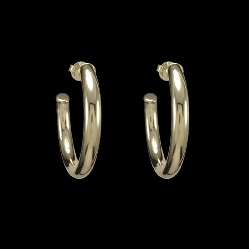 Small Thick Shiny Gold Hoops