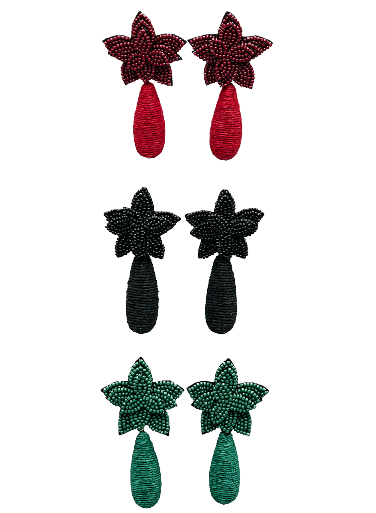 Dark Threaded Earrings