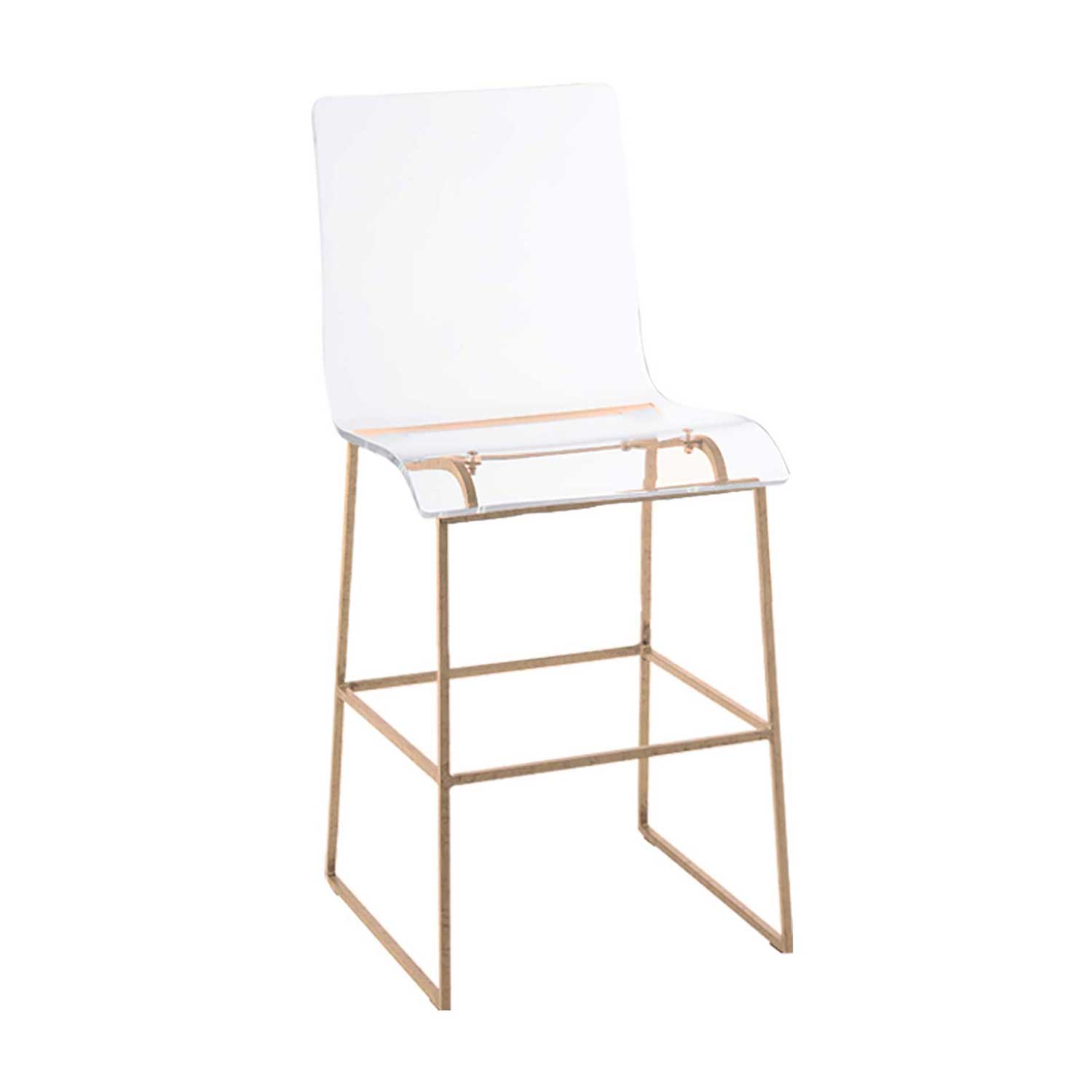 Gold Acrylic Bar Stool