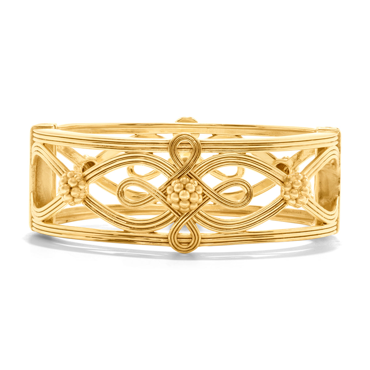 Gold Monique Hinged Bangle