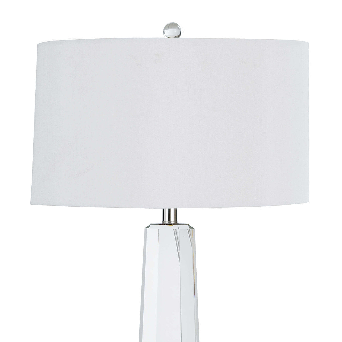 Tapered Hex Crystal Table Lamp